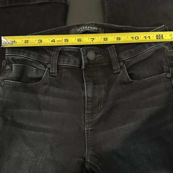 606. Liverpool Women's Black High Rise Flare Jeans size 4- - Picture 4 of 8